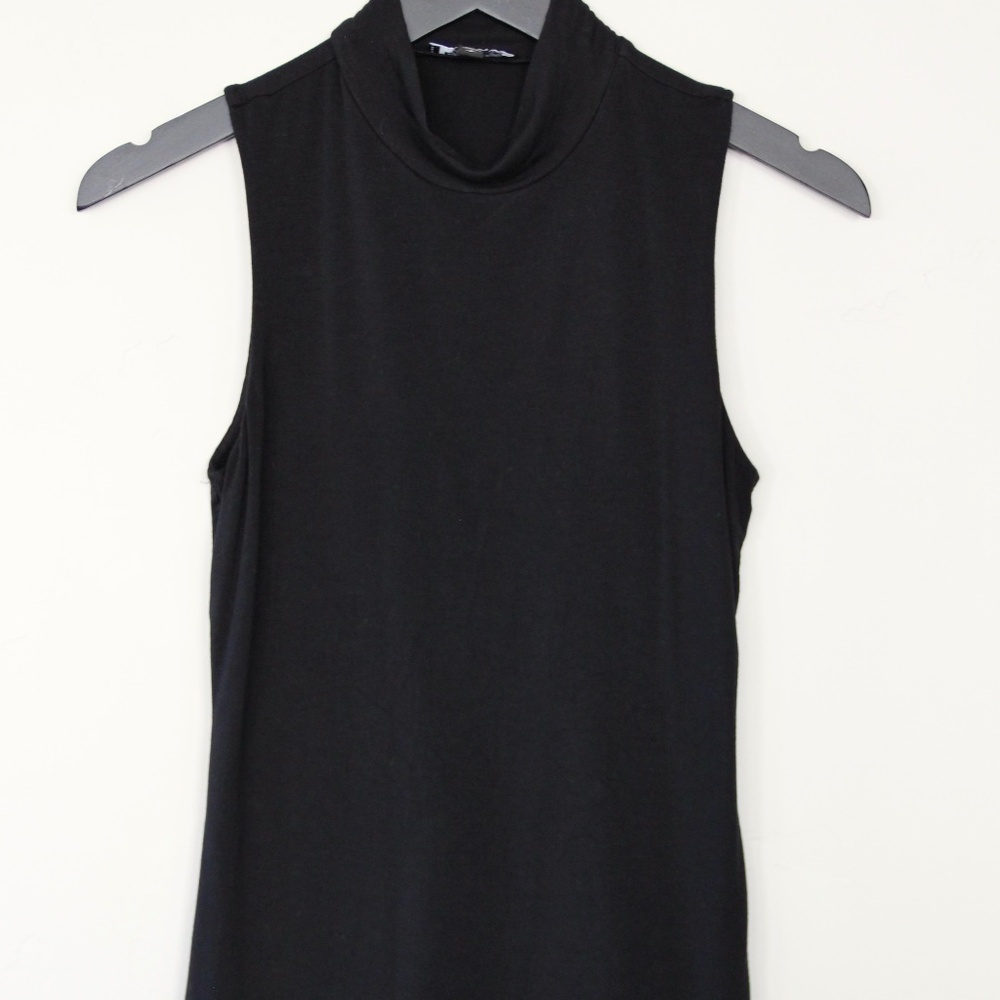 Express Black Cowl Neck Sleeveless Top | Size S | Minimal Chic Layering Tank